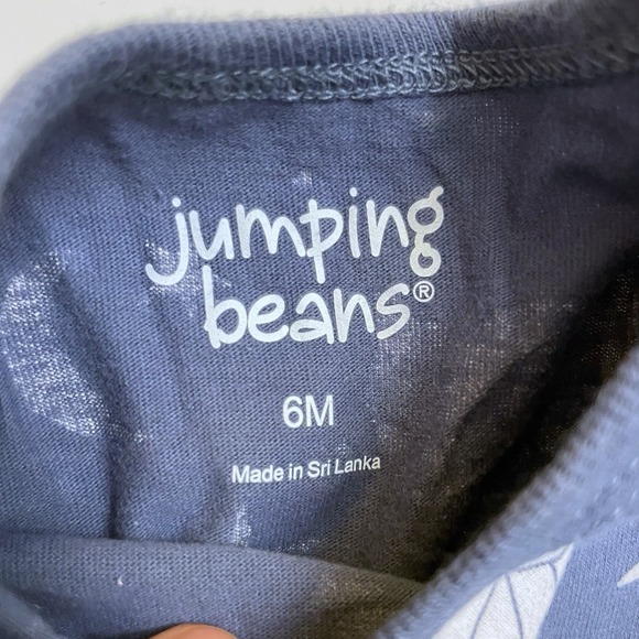 Jumping Beans Long Sleeve Bodysuit Blue Constellations Woodland Animals 6 Months - Picture 4 of 5